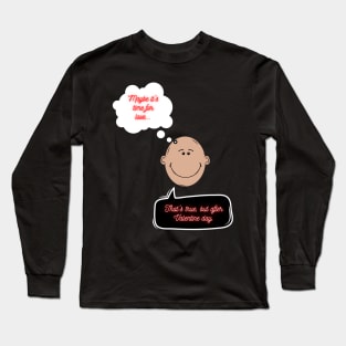 Humorous Valentines: The Face Logo with Speech Bubbles Long Sleeve T-Shirt